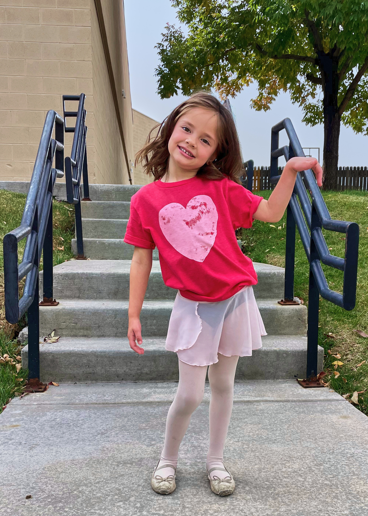 Heart Kid's Heather Red T-Shirt