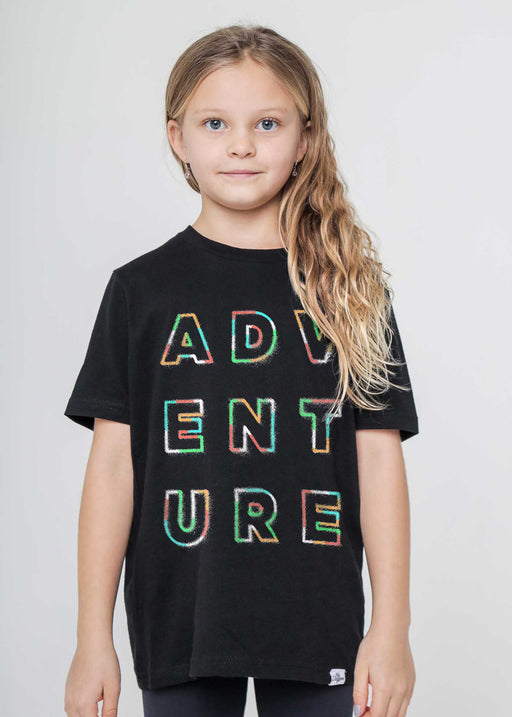 Adventure Graffiti Kid's Black T-Shirt alternate view
