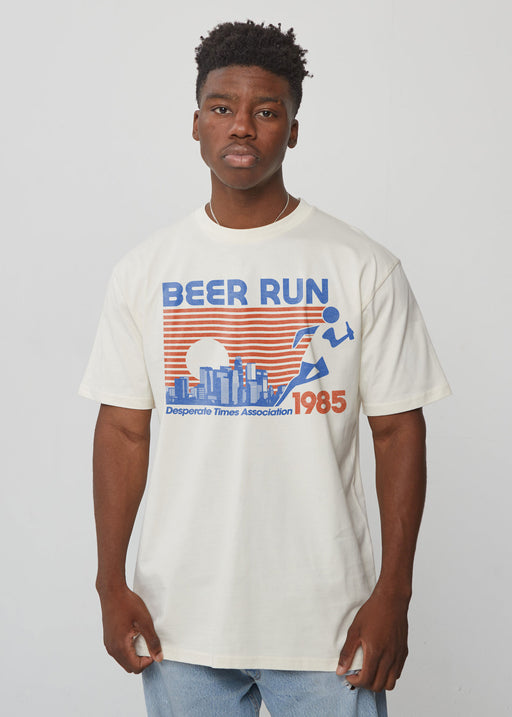 Beer Run Men's Antique White Heavyweight T-Shirt