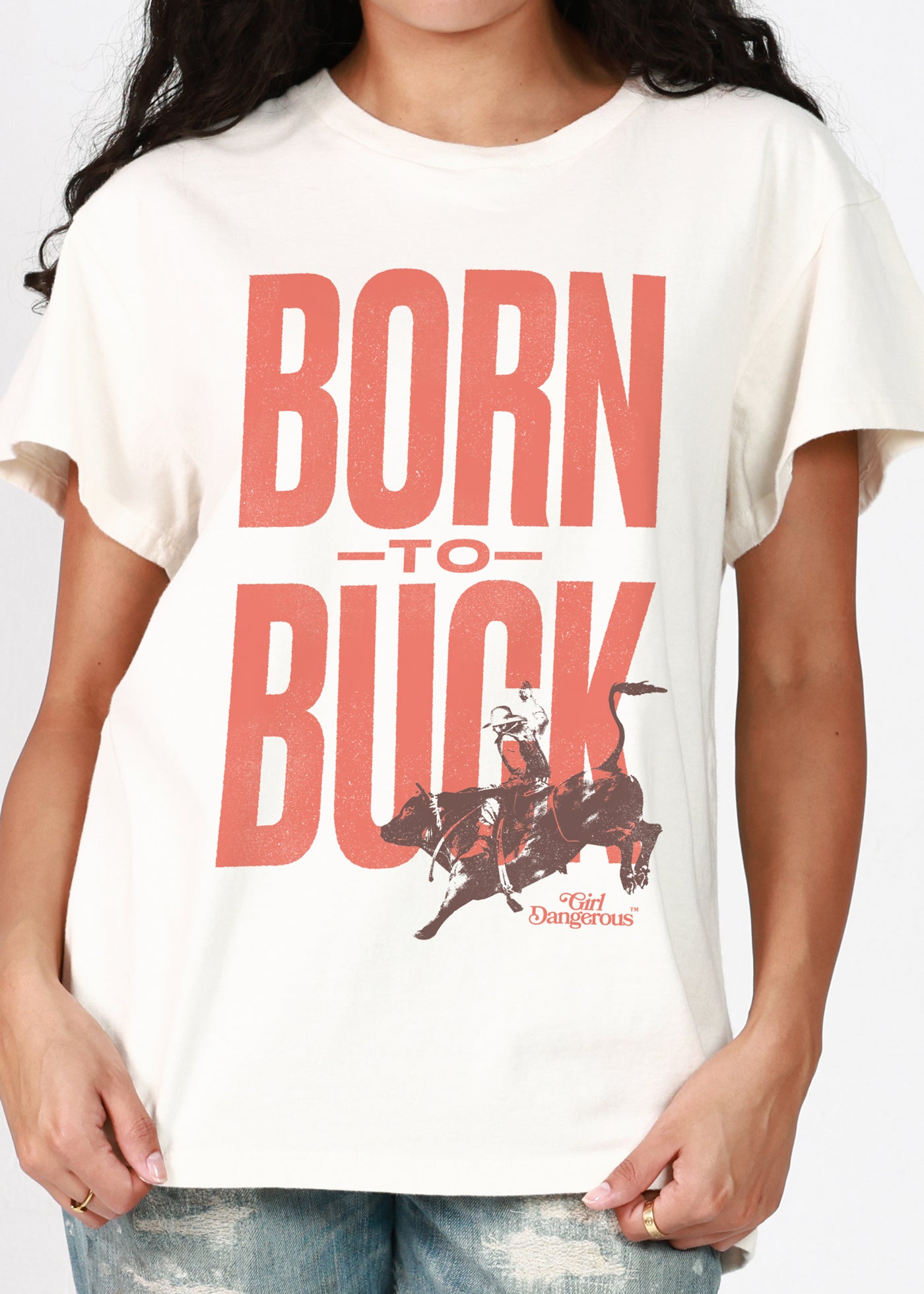 Born to Buck Natural Vintage Tee