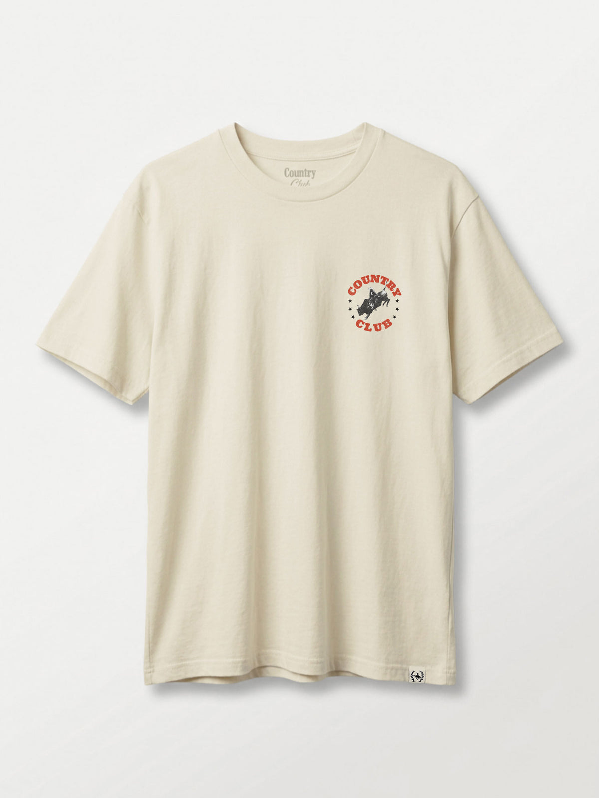 Born to Buck Off White Pigment Dyed Heavyweight Tee