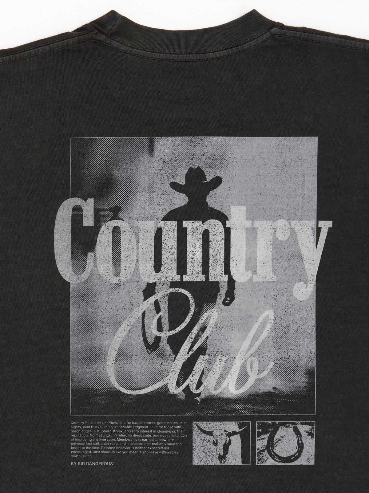 Cowboy Vintage Black Pigment Dyed Heavyweight Tee