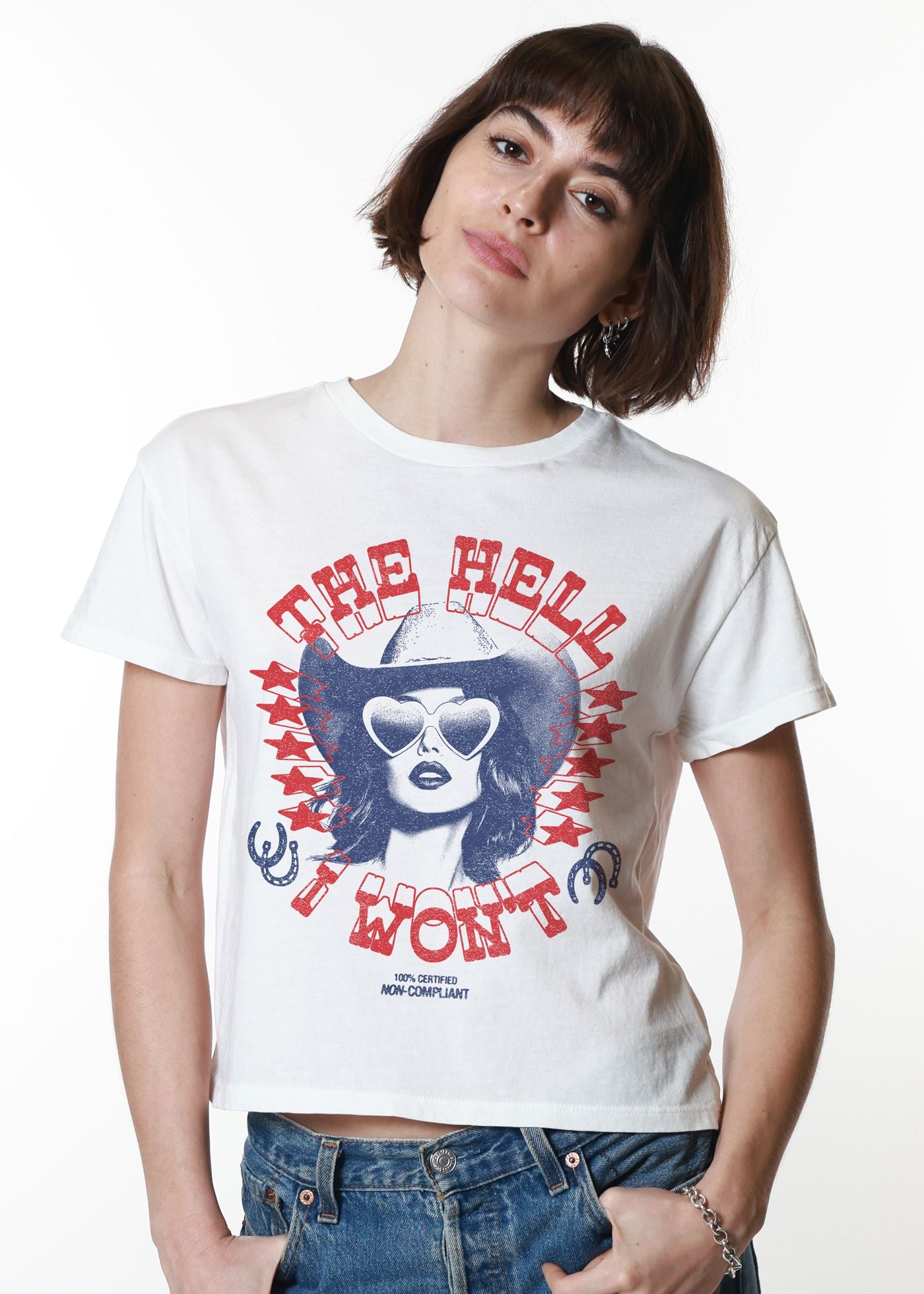 The Hell I Won't Vintage White Classic Tee