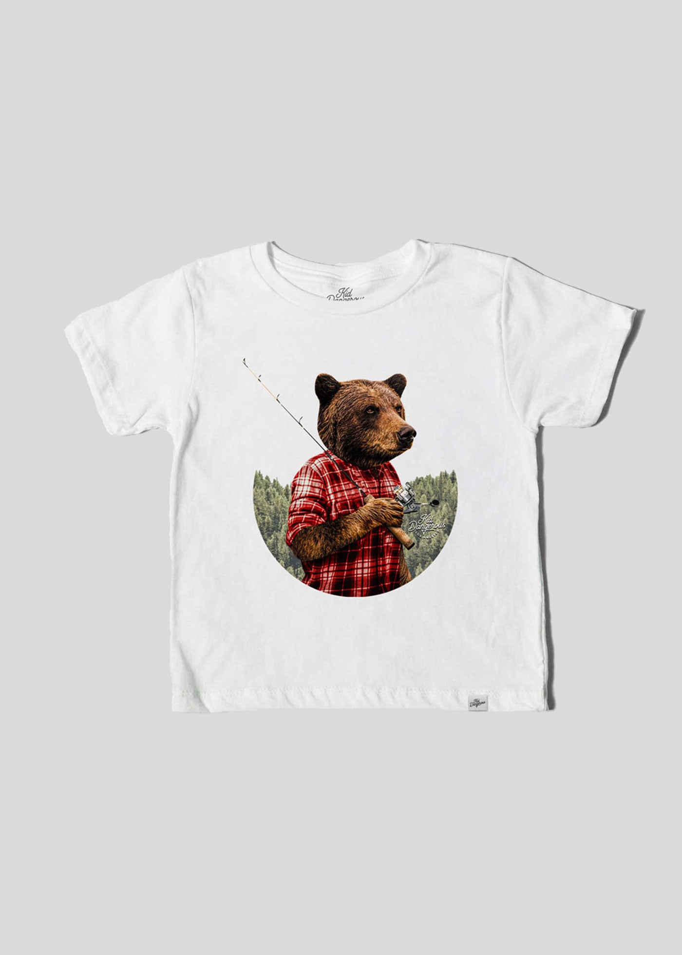 Gone Fishing Kid's White T-Shirt