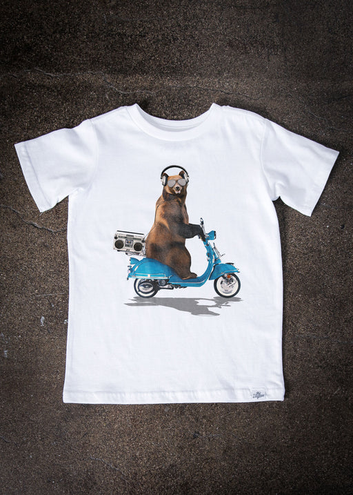 Grizzly Cruising Kid's White T-Shirt