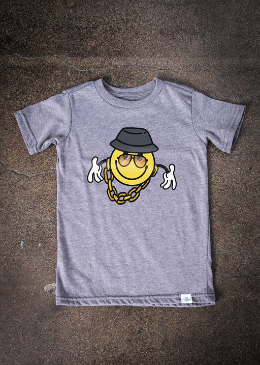 Hip Hop Smiley Kid's Heather Grey T-Shirt
