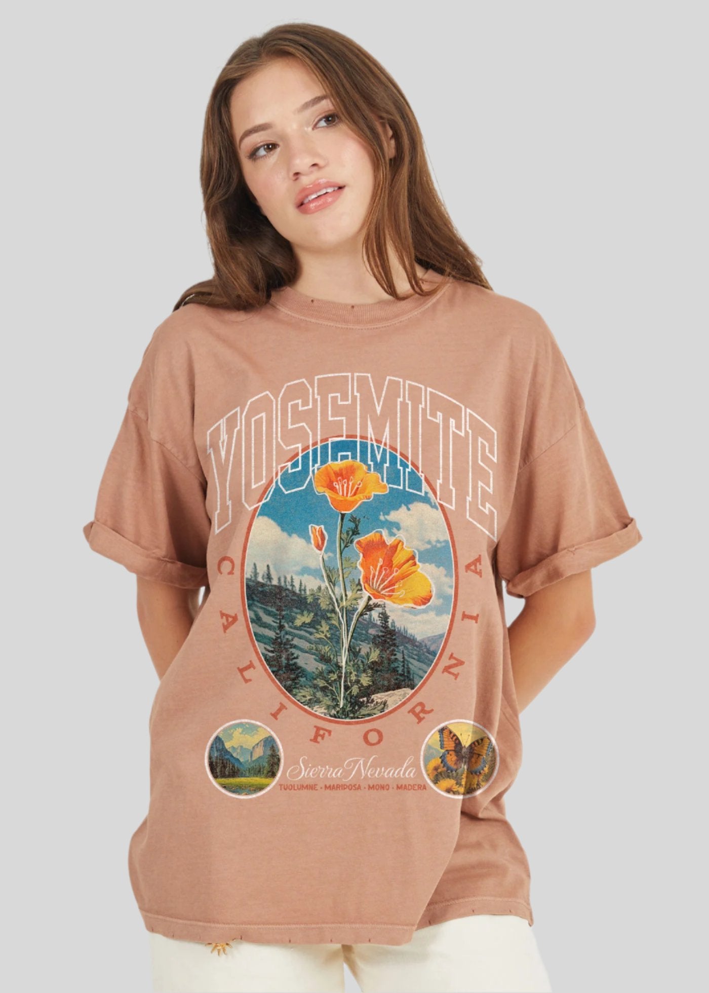 Yosemite Poppy Clay Boyfriend Tee