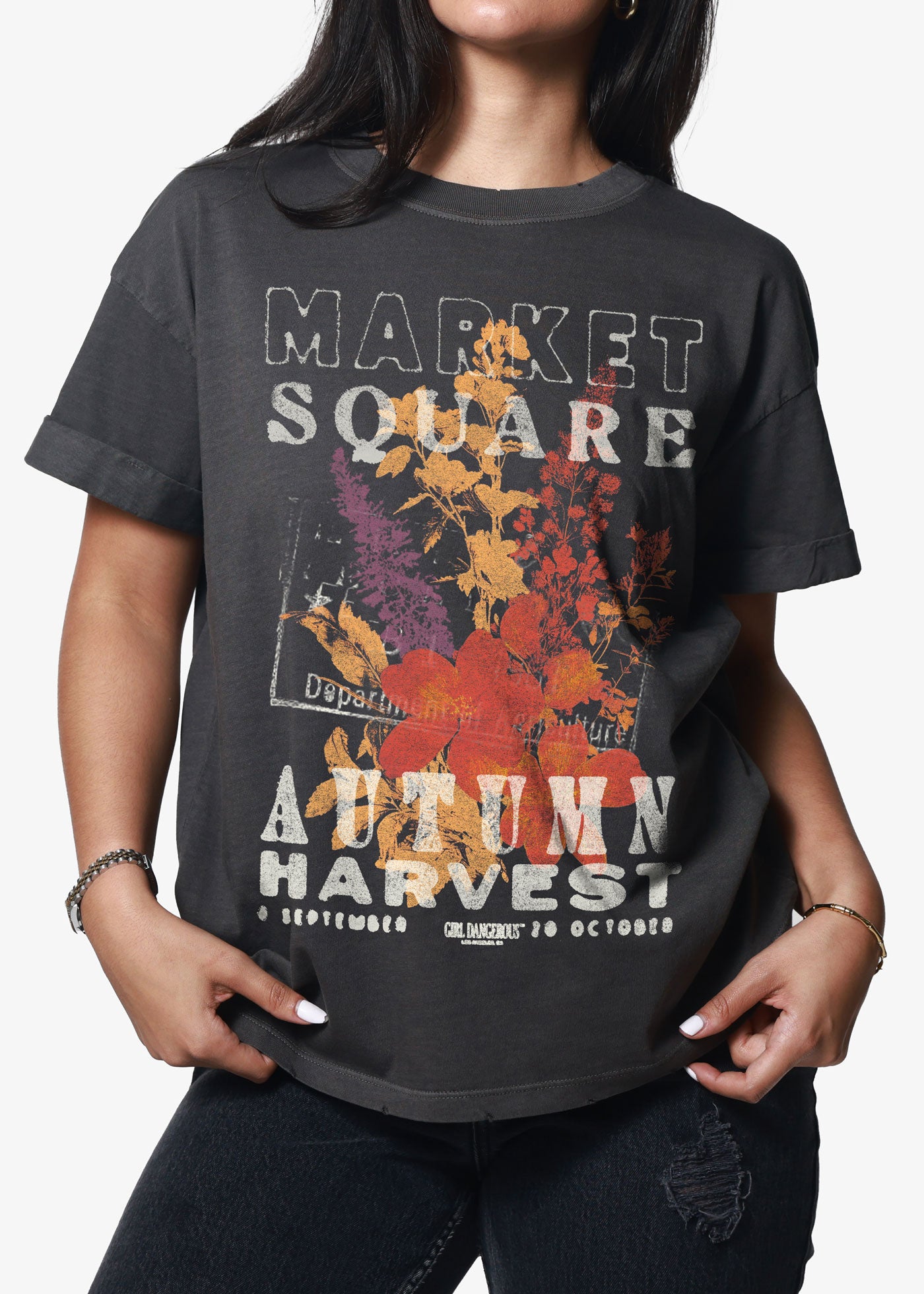 Market Square Vintage Black Boyfriend Tee