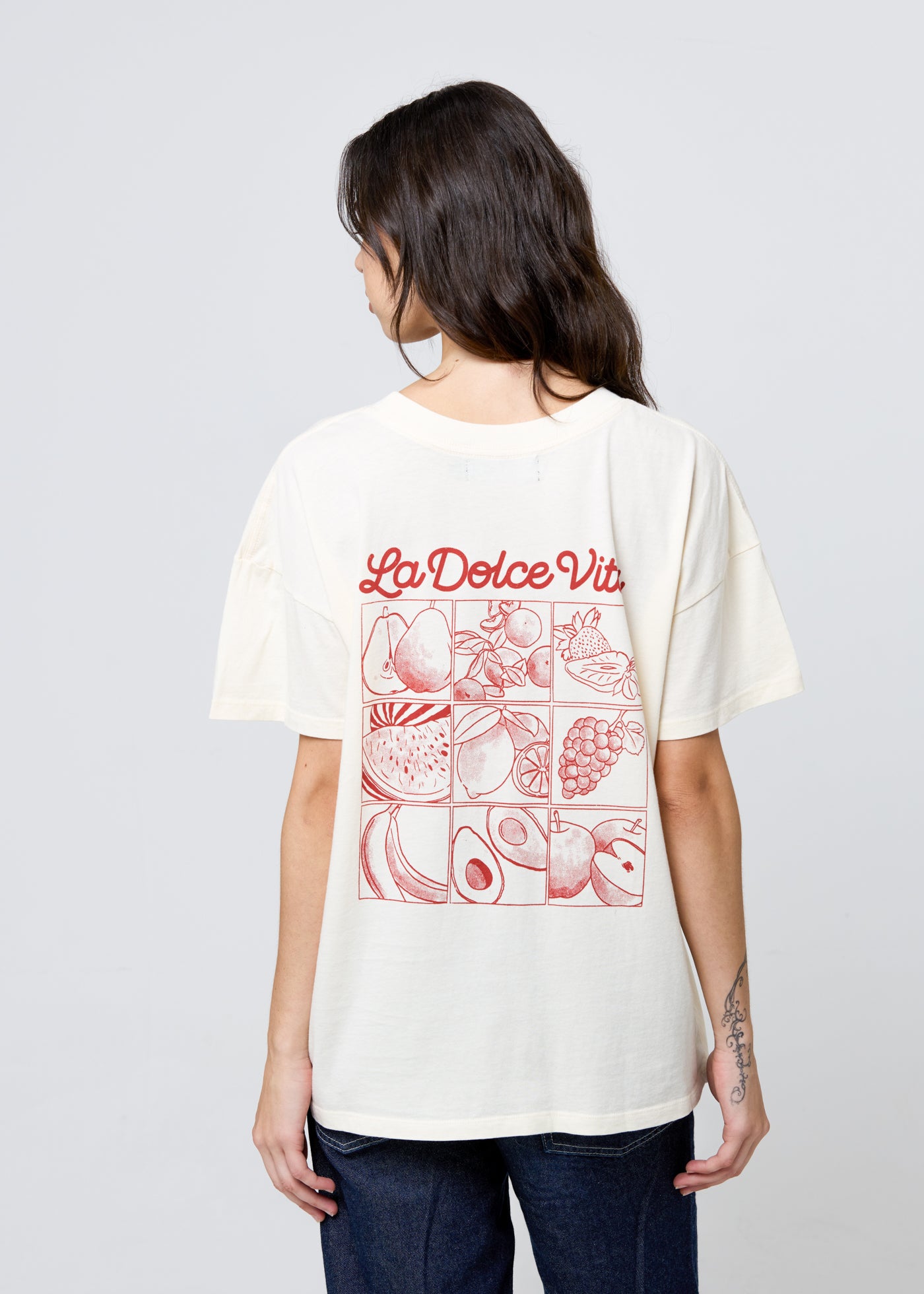 La Dolce Vita Off White Oversized Tee
