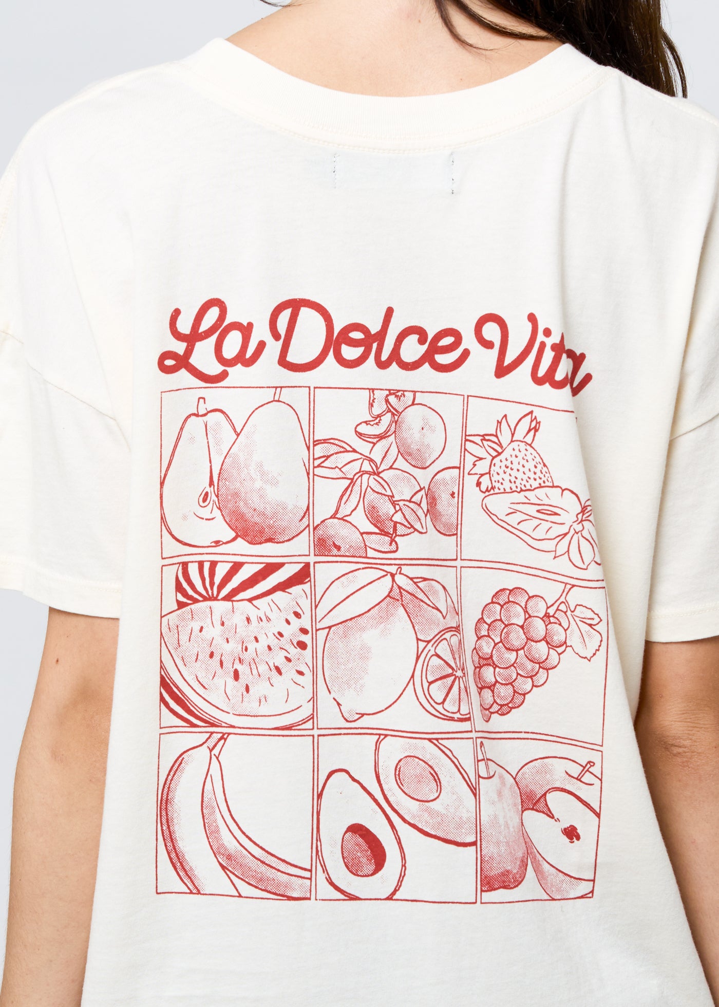 La Dolce Vita Off White Oversized Tee