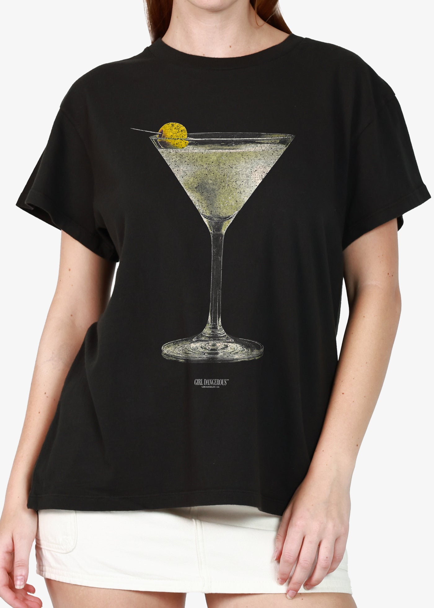 Martini Faded Black Vintage Tee