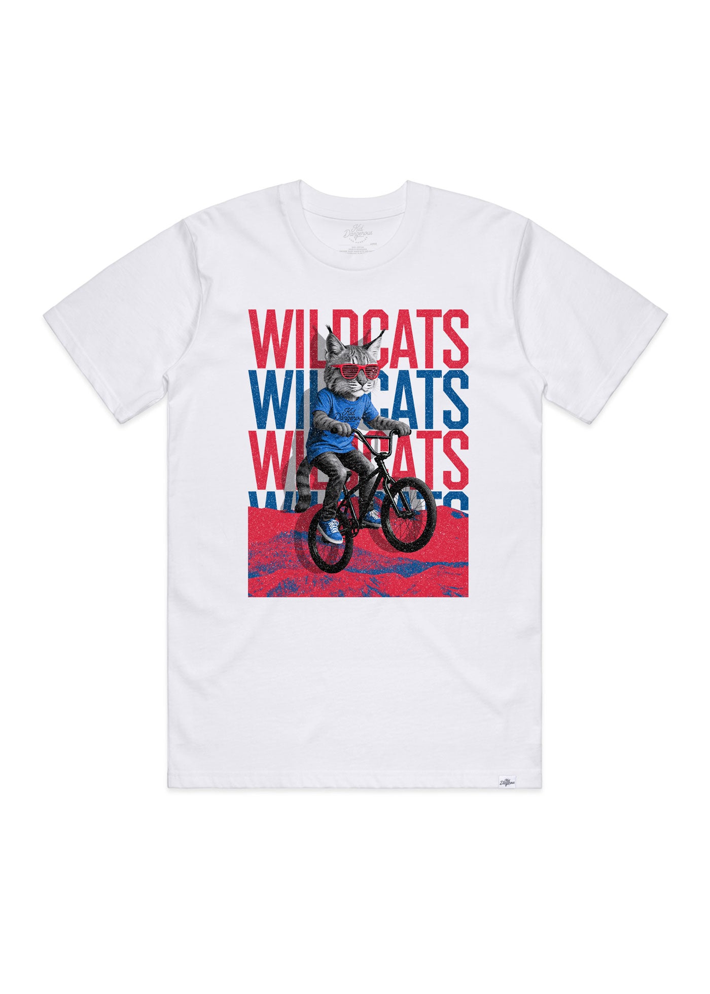 Wildcats BMX Men's White Relaxed Fit T-Shirt