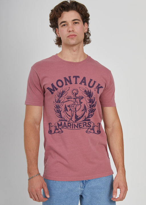 Montauk Mariners Men's Faded Wine T-Shirt