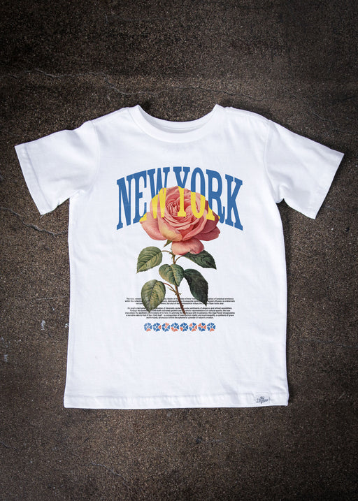 New York Rose Kid's White T-Shirt alternate view