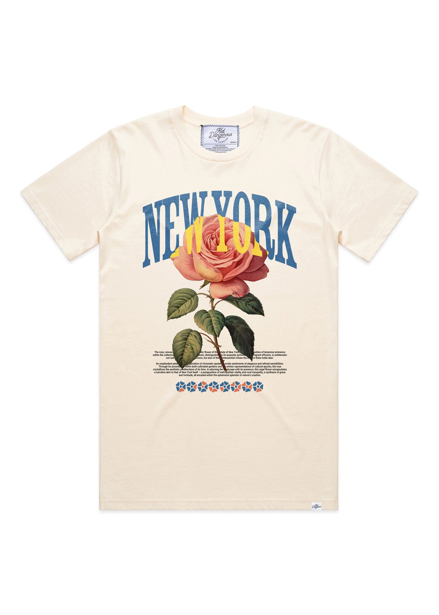 New York Rose Men's Antique White Heavyweight T-Shirt