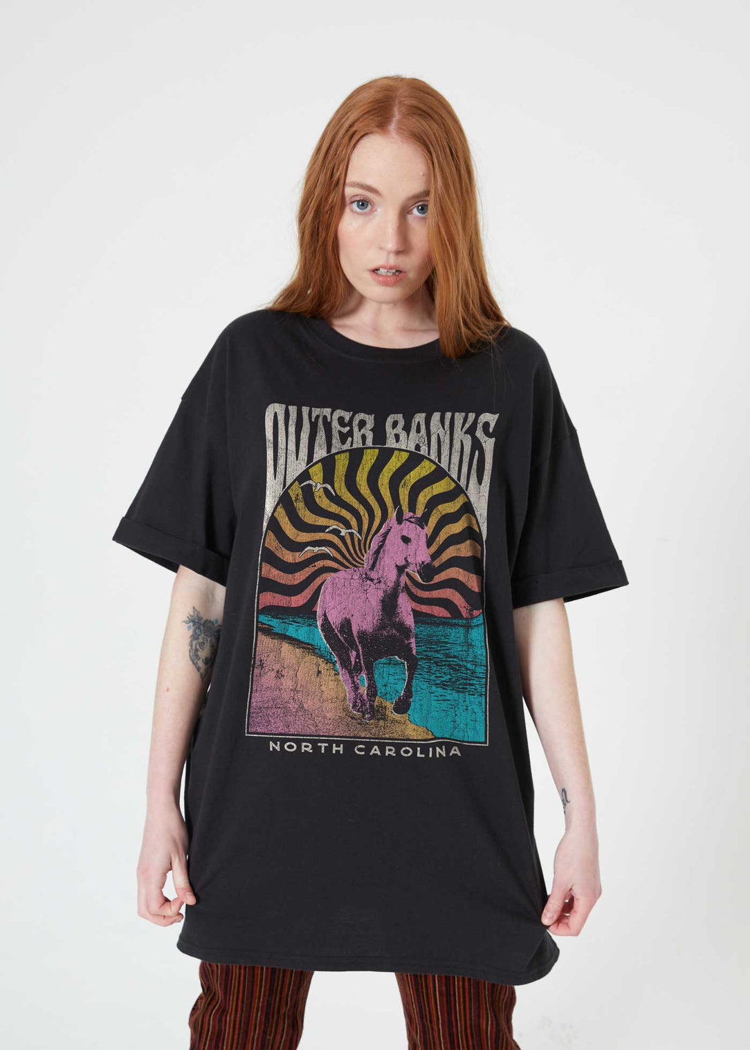 Outer Banks Black Tee Dress