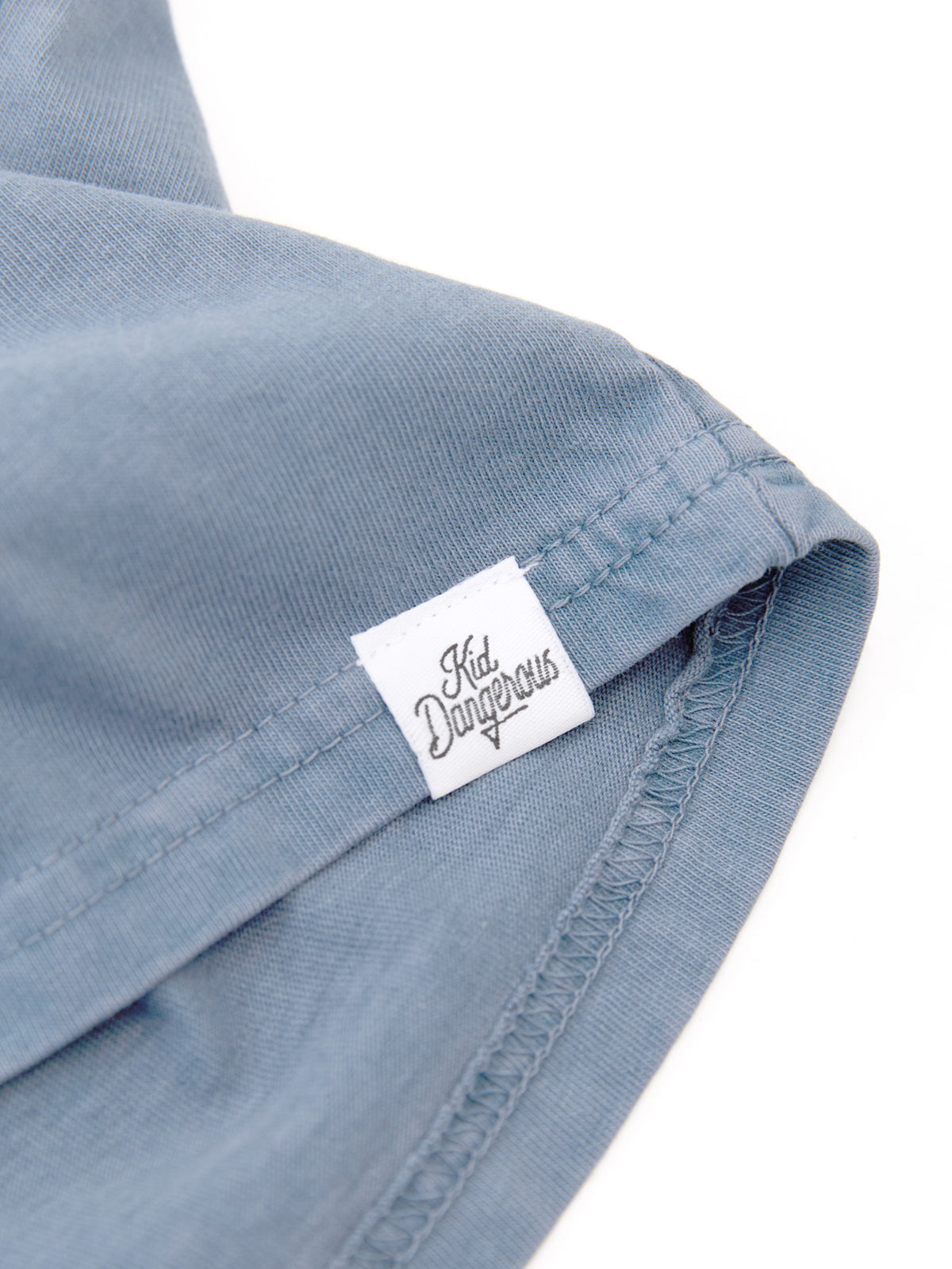 Skull & Rose Slate Blue Pigment Dyed Heavyweight Tee