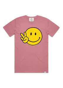 Smiley Men's Faded Wine T-Shirt