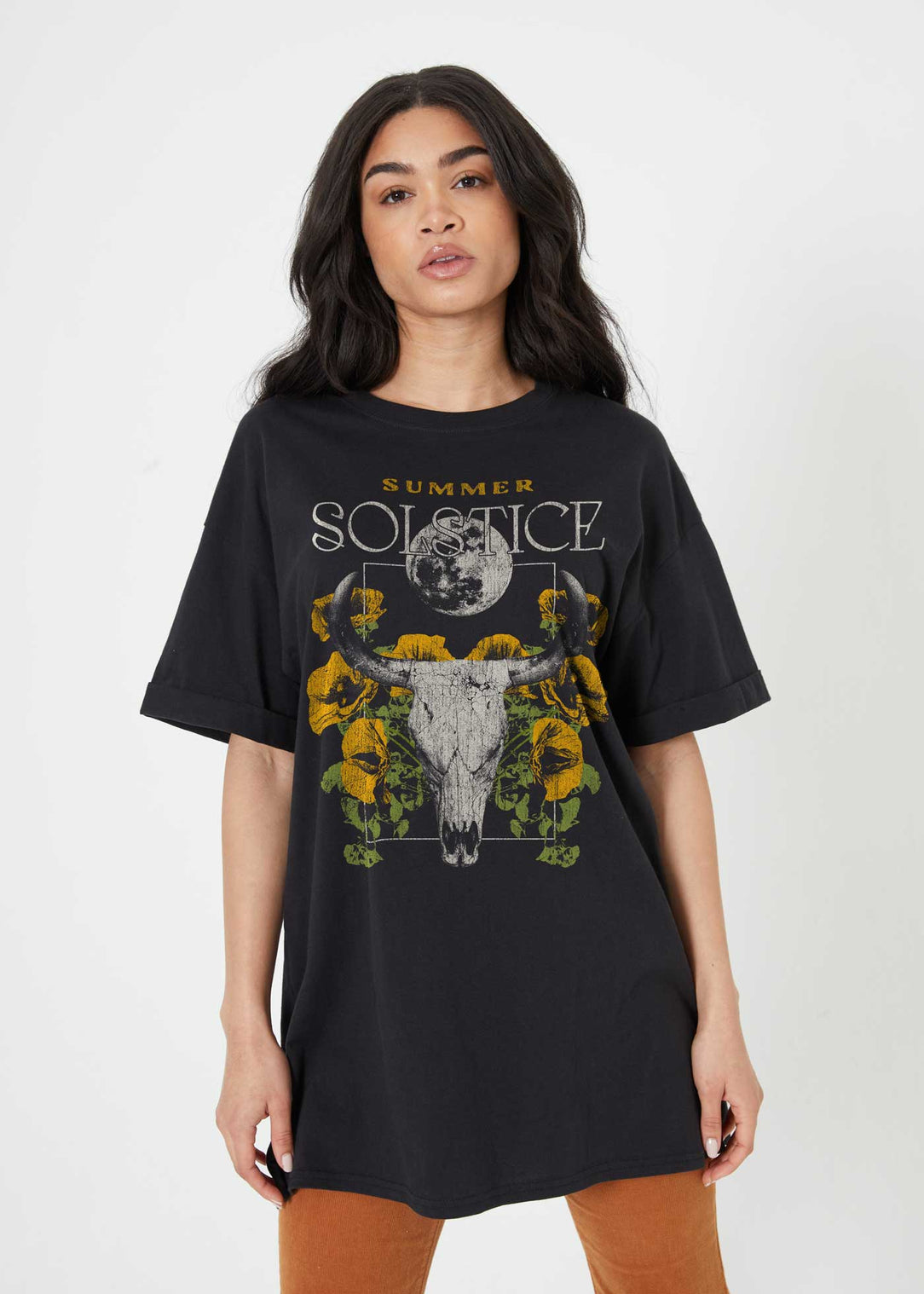 Summer Solstice Black Tee Dress