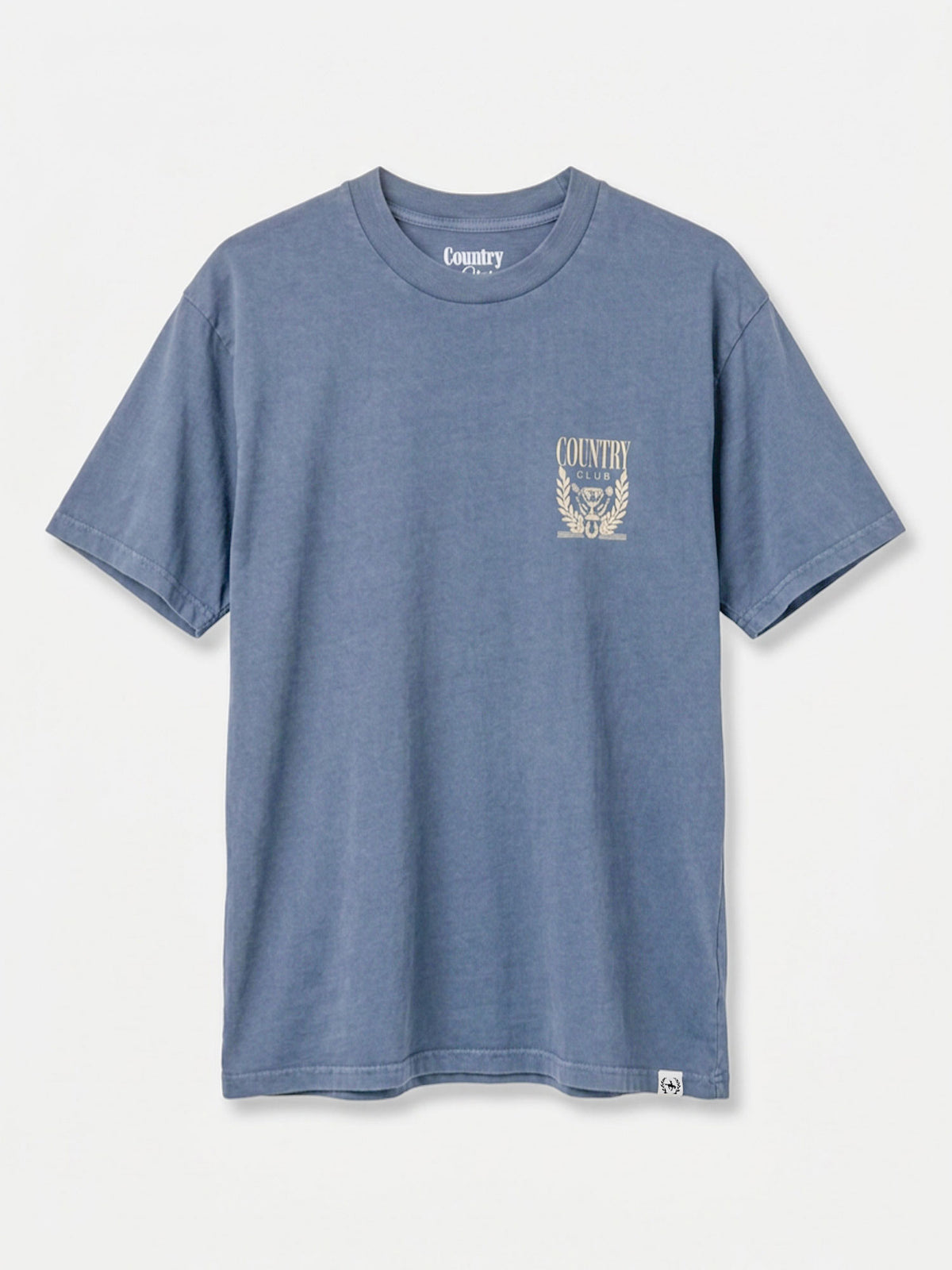 Support Your Local Country Club Slate Blue Pigment Dyed Heavyweight Tee