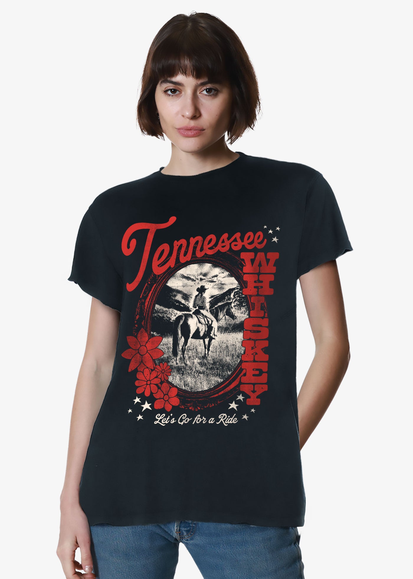 Tennessee Whiskey Faded Black Vintage Tee