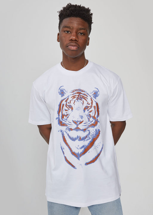 Tiger Stencil Men's White Heavyweight T-Shirt