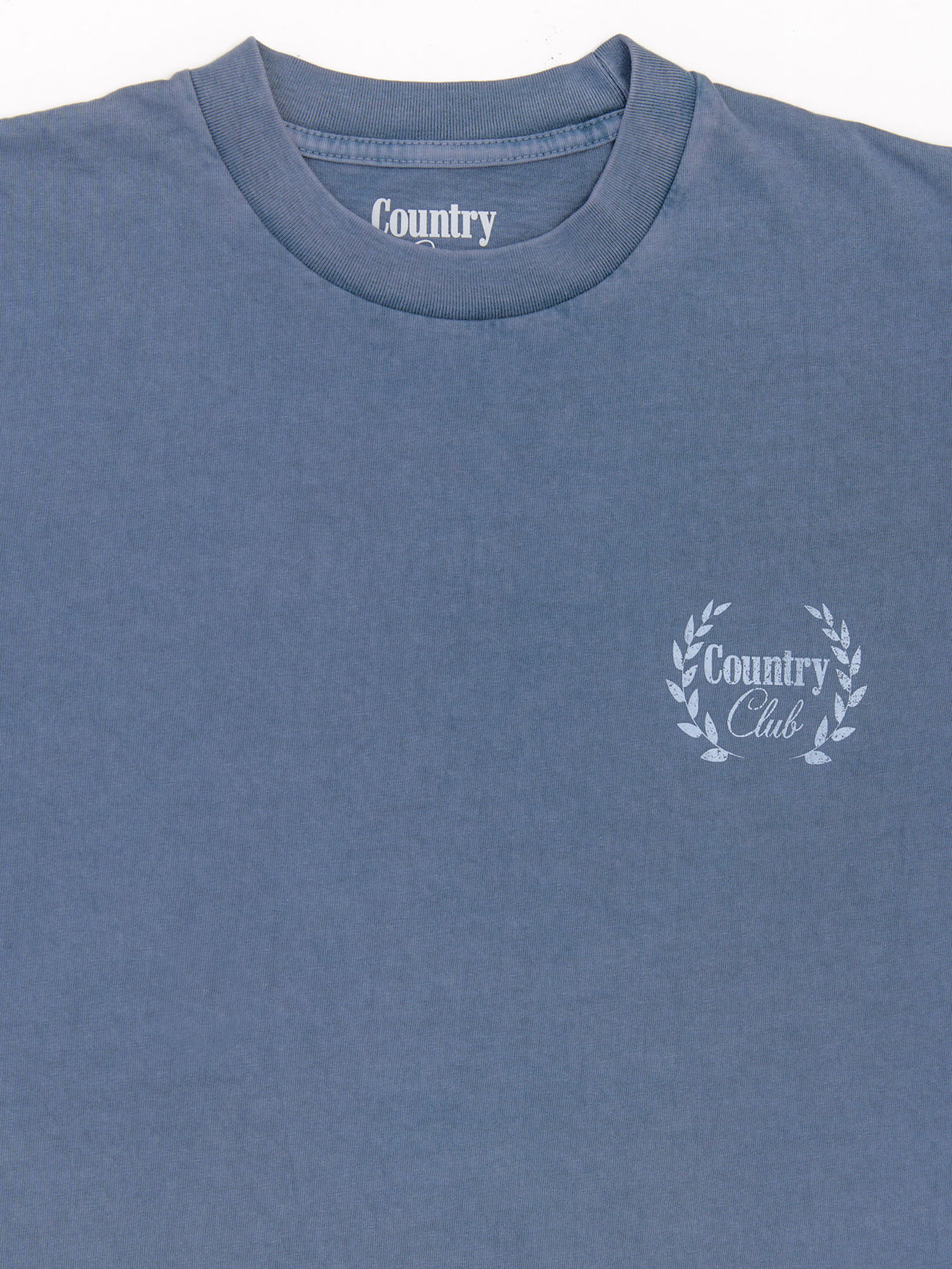 Western Collage Slate Blue Pigment Dyed Heavyweight Tee