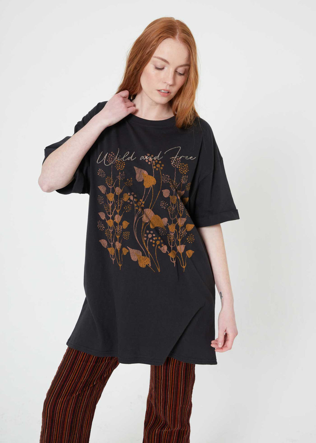 Wild and Free Black Tee Dress