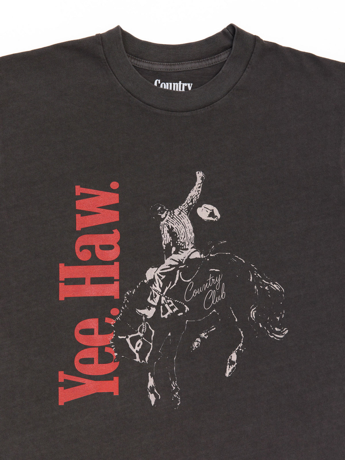 Yee.Haw. Vintage Black Pigment Dyed Heavyweight Tee