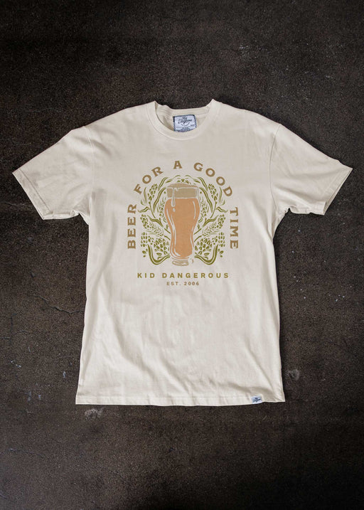 Beer for a Good Time Glass Men's Antique White Classic T-Shirt alternate view