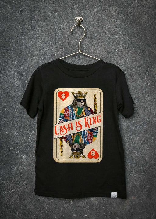 Cash is King Kid's Black T-Shirt alternate view