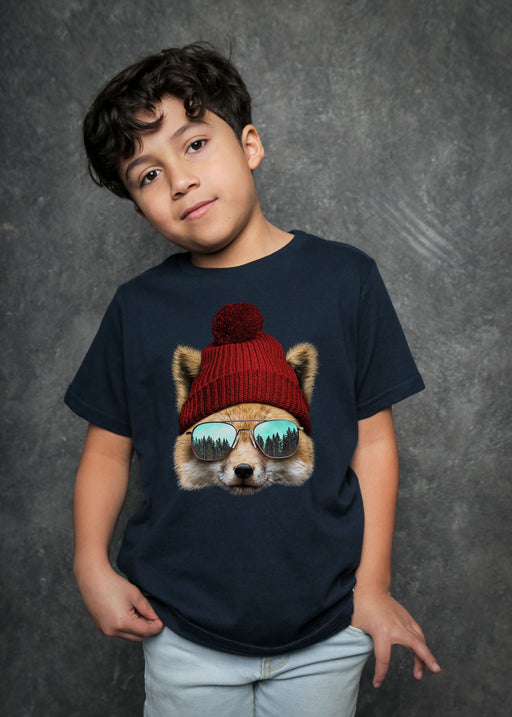 Fox Shades Kid's Navy T-Shirt