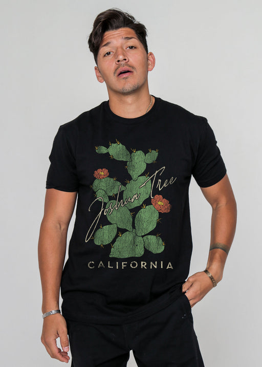 Joshua Tree Cactus Men's Black Classic T-Shirt alternate view
