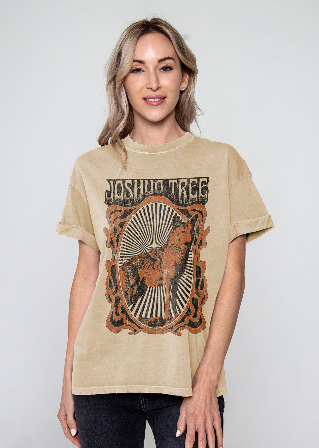 Joshua Tree Coyote Sand Boyfriend Tee