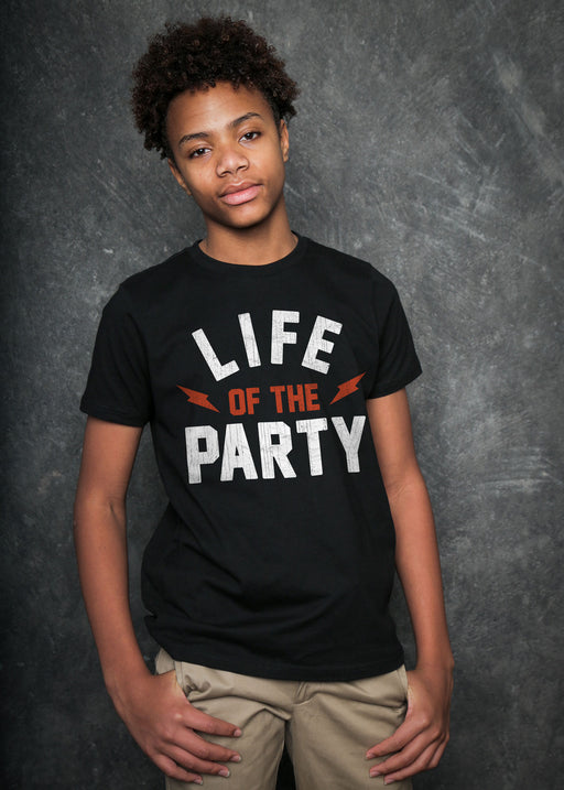 Life of the Party Kid's Black T-Shirt