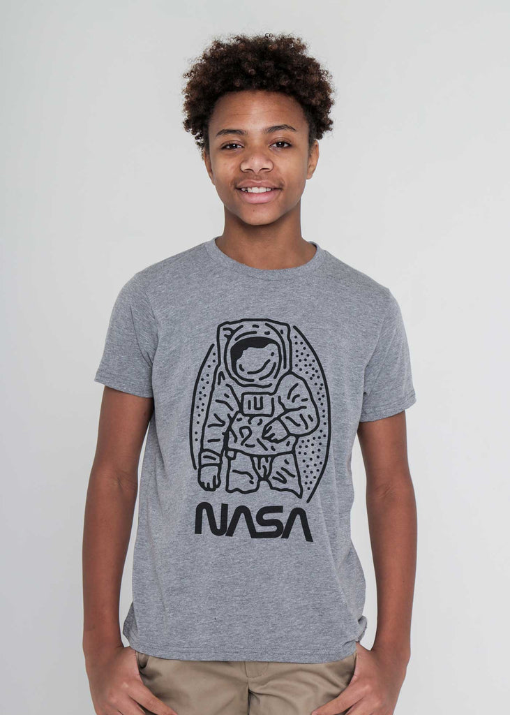 NASA Astronaut Kid — T-Shirt Minimal Heather Kid\'s Dangerous Grey