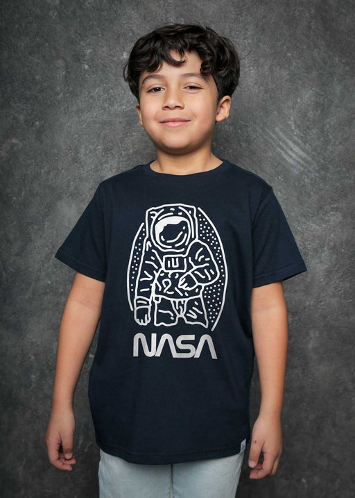 NASA Astronaut Minimal Kid's Navy T-Shirt