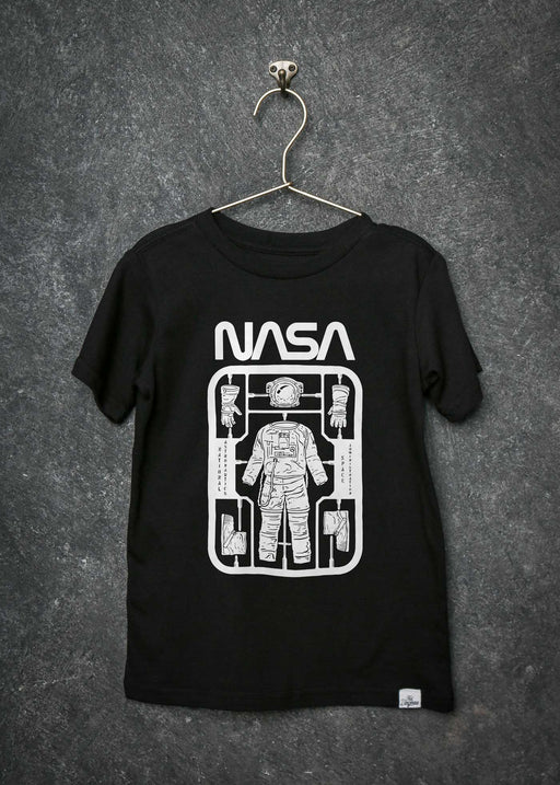 NASA Astronaut Toy Kid's Black T-Shirt alternate view