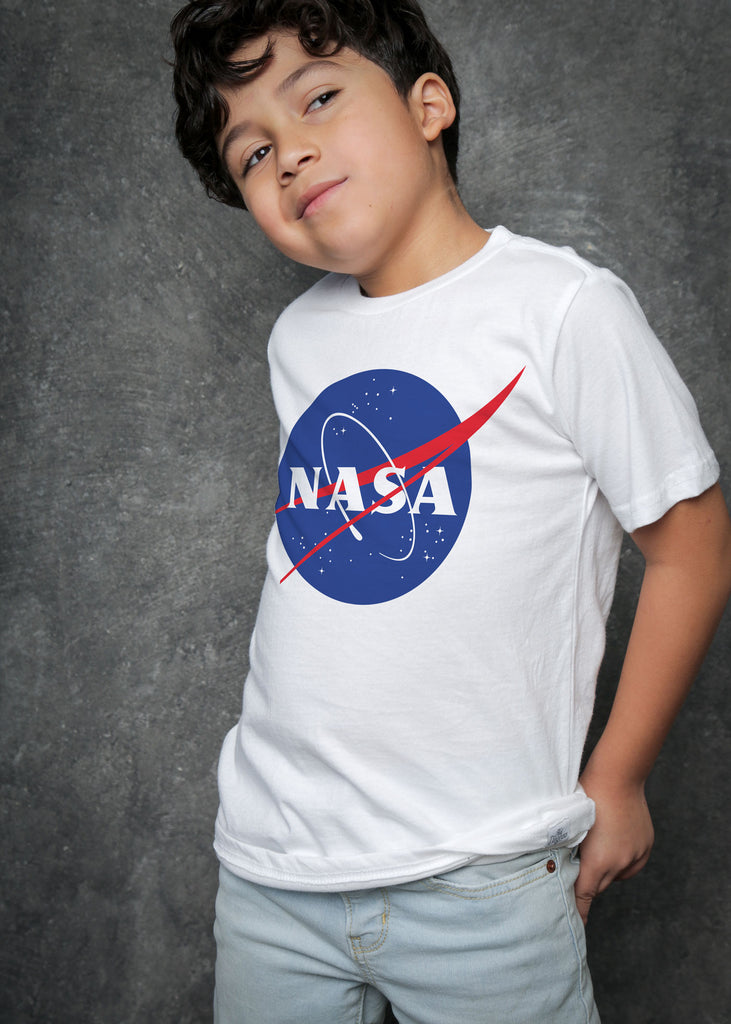 NASA Logo Kid's White T-Shirt — Kid Dangerous