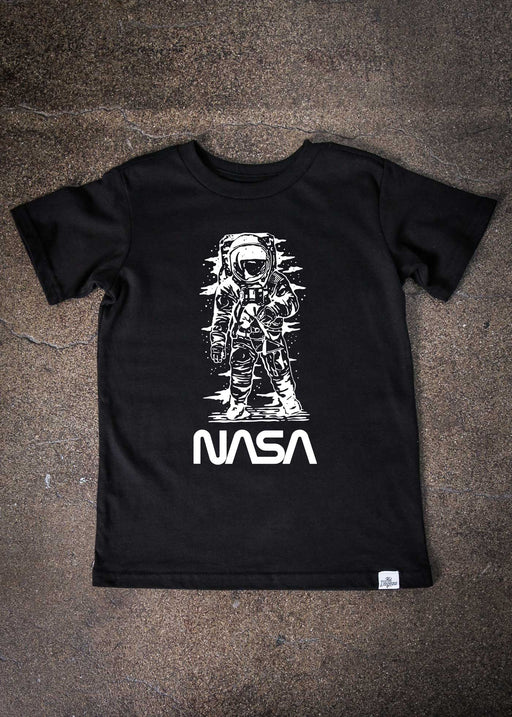 NASA One Small Step Kid's Black T-Shirt alternate view