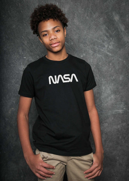 NASA Shuttle Badge Kid's Black T-Shirt