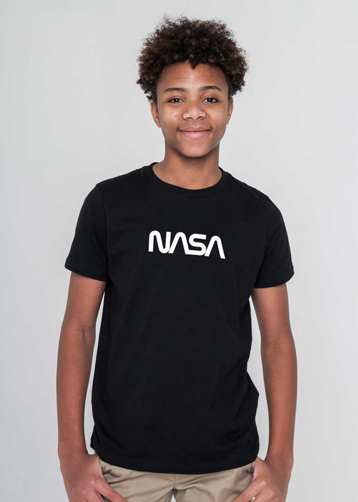 NASA Voyage Badge Kid's Black T-Shirt alternate view