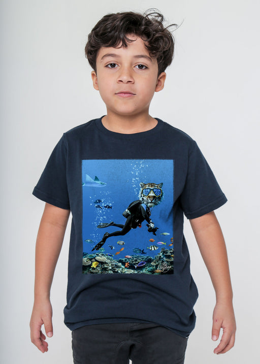 Scuba Adventure Kid's Navy T-Shirt