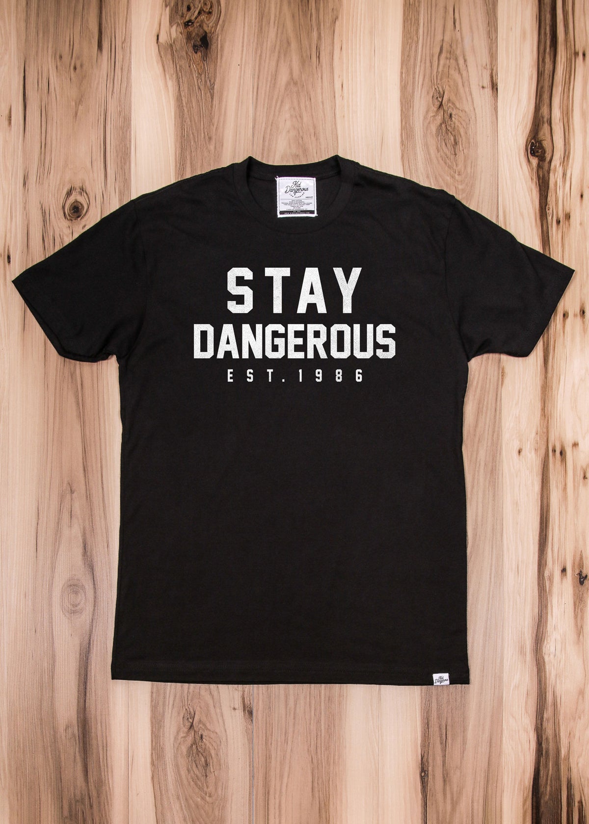 stay-dangerous-collegiate-black-classic-t-shirt