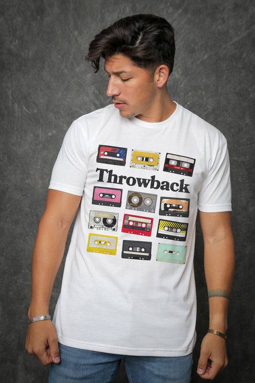 Throwback Men's White Classic T-Shirt alternate view