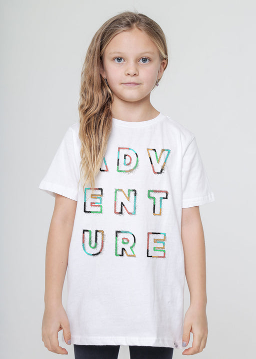 Adventure Graffiti Kid's White T-Shirt