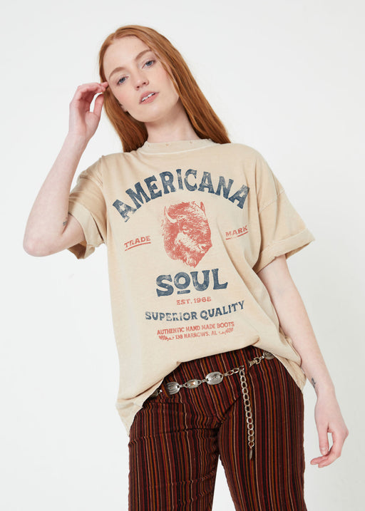 Americana Soul Sand Boyfriend Tee