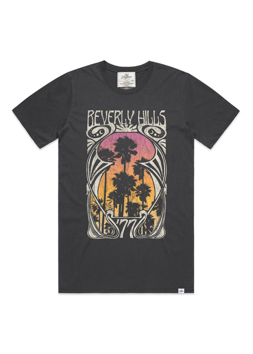 Beverly Hills 77 Men's Faded Black T-Shirt alternate view