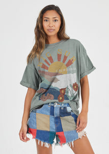 Big Sur Army Green Boyfriend Tee