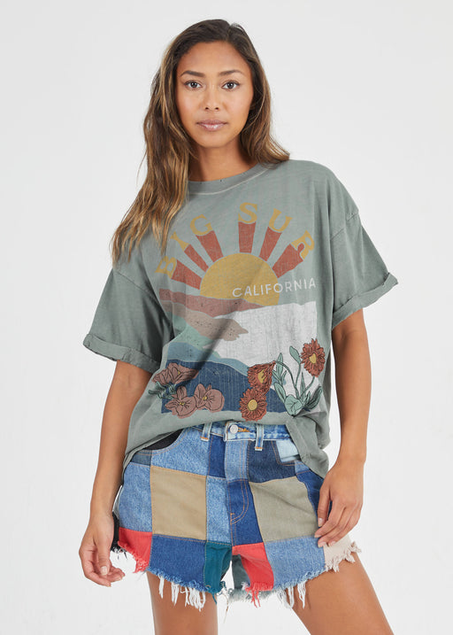 Big Sur Army Green Boyfriend Tee